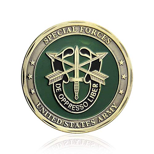 United States Army Special Forces Challenge Coin Faithful and True Green Beret Challenge Coin