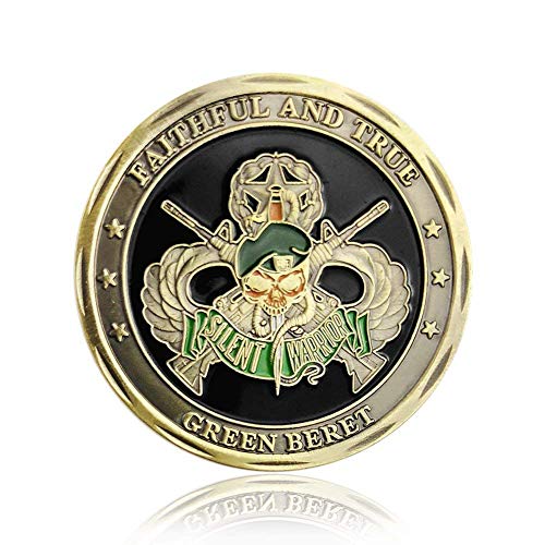 United States Army Special Forces Challenge Coin Faithful and True Green Beret Challenge Coin