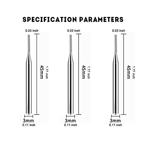Oudtinx 30 Pack 1mm Diamond Drill Bit for Dremel Craftsman Rotary Tool 1/8" Shanks Jewelry Beach Sea Glass Shells Gemstones Lapidary 30pcs.