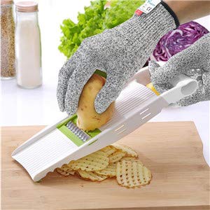 YINENN 2 Pairs (4 Gloves) Cut Resistant Gloves Food Grade Level 5 Protection,Kitchen Cut Gloves for Oyster Shucking,Fish Fillet Processing,Mandolin Slicing,Meat Cutting,Wood Carving-(Medium)
