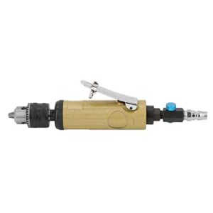 3/8 Straight Pneumatic Drill 22000rpm Air Power Drill High Speed Pneumatic Drilling Engraving Polishing Tool with Adjustable Inlet Valve Wrench Chunk Key Inlet Port