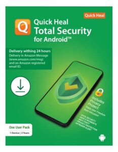 quick heal total security antivirus for android (mobile or tablets) - 1 device, 3 years (email delivery in 24 hours - no cd)