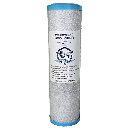 KleenWater KW2510LR Replacement Water Filters, Compatible with Whirlpool WHKF-DB2, Brita USS-120 & DB1, Set of 3