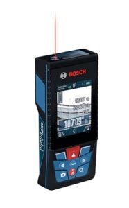bosch glm400c blaze outdoor 400ft bluetooth connected laser measure with camera and aa batteries