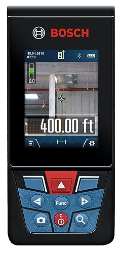 Bosch GLM400C Blaze Outdoor 400ft Bluetooth Connected Laser Measure with Camera and AA Batteries