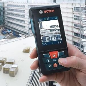 Bosch GLM400C Blaze Outdoor 400ft Bluetooth Connected Laser Measure with Camera and AA Batteries