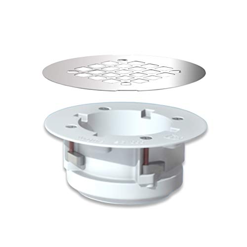 WingTite Pro-Series Shower Drain, Builders Model for New Construction, Installs Entirely from the Top, Chrome