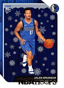 2018-19 nba hoops winter holiday #243 jalen brunson dallas mavericks rc rookie basketball card made by panini