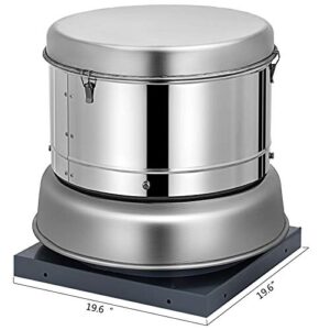 VEVOR 1000 CFM Roof Fan Up-blast Restaurant Exhaust Fan High Speed Direct Drive Up-blast Exhaust Fan 250W