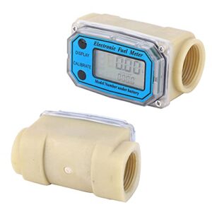 Diesel Fuel Meter Digital Fuel Meter Water Flow Meter Mini Digital Turbine Flowmeter Diesel Fuel Flow Meter 15-120L/min 1" NPT