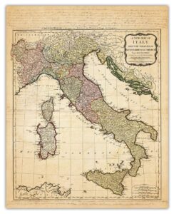 vintage italy map wall art: unique travel & adventure prints for home, office, living room & bedroom decor - creative gift idea for retro, boho & modern poster fans | unframed posters 8x10