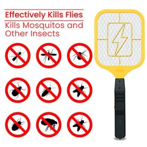 Ostad Electric Fly Swatter Racket – Bug Zapper Racquet – Handheld Bug, Insects, Fly & Mosquito Zapper Racket Killer for Indoor and Outdoor – AA Batteries Included