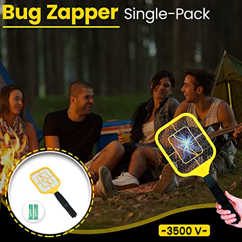 Ostad Electric Fly Swatter Racket – Bug Zapper Racquet – Handheld Bug, Insects, Fly & Mosquito Zapper Racket Killer for Indoor and Outdoor – AA Batteries Included