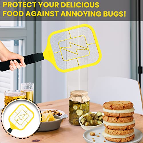 Ostad Bug Zapper Electric Fly Swatter Racket - Powerful Handheld Indoor Outdoor Pest Control Bug Zapper Killer - Fly Mosquito Zapper, Bee, Wasp, Flying Insect Killer 3500 Volt - AA Batteries Included