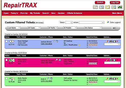 RepairTRAX Repair Shop Software