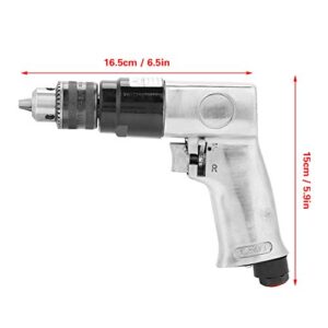 3/8" Air Pneumatic Drill, Air Drill 1700rpm High speed Reversible Rotation Drill Tool for Hole Drilling Used for Furniture, Machine Production