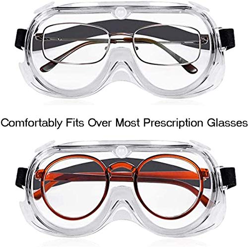 Safety Glasses Over Prescription Goggles Lab Anti Fog Anti Scratch Eye Protection Glasses Chemistry Protective Eyewear For Science Onion Goggles For Women Woodworking welding