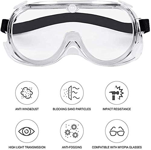 Safety Glasses Over Prescription Goggles Lab Anti Fog Anti Scratch Eye Protection Glasses Chemistry Protective Eyewear For Science Onion Goggles For Women Woodworking welding