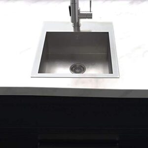 ZLINE 15" Donner Topmount Single Bowl Bar Kitchen Sink in Stainless Steel (STS-15)