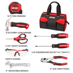 Craftsman 8-Piece Kids Junior Tool Set with Tool Bag, Real Tools & Accessories For Boys & Girls, Age 8+