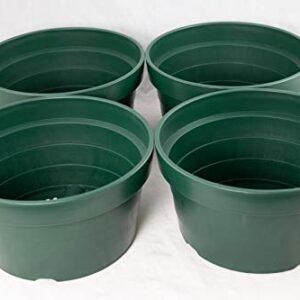 4 Gr Japanese Heavy Duty Round Plastic Bonsai / Succulent Pot 8.25"x 8.25"x 4.5"