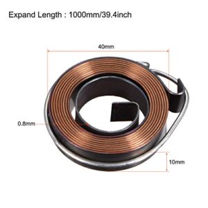 uxcell Drill Press Return Spring, Quill Spring Feed Return Coil Spring Assembly, 3.3Ft Long, 40 x 10 x 0.8mm