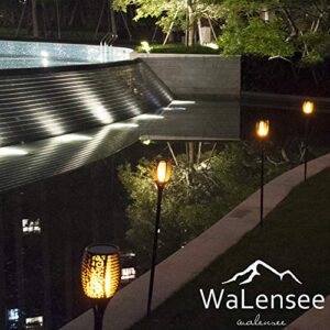 Walensee Solar Lights Outdoor Upgraded 43"(4 PACK) 96 LED Waterproof Flickering Flames Torch Lights Outdoor Solar Spotlights Landscape Decoration Lighting Dusk to Dawn Auto On/Off Security Torch Light