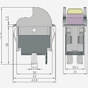 HQRP On-Off Toggle Switch Compatible with Delta 438010170206S 31-120 31-250 31-252 31-255X 31-340 31-460 31-695 31-750 31-780 SA350 SA446 SM500 Sander, 22-540 22-560 22-565 22-580 Planer