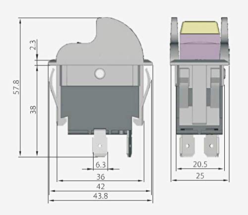 HQRP On-Off Toggle Switch Compatible with Delta 438010170206S 31-120 31-250 31-252 31-255X 31-340 31-460 31-695 31-750 31-780 SA350 SA446 SM500 Sander, 22-540 22-560 22-565 22-580 Planer