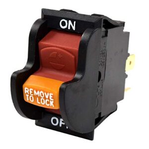 hqrp on-off toggle switch compatible with delta 438010170206s 31-120 31-250 31-252 31-255x 31-340 31-460 31-695 31-750 31-780 sa350 sa446 sm500 sander, 22-540 22-560 22-565 22-580 planer