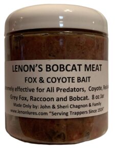 lenon's lure bobcat meat fox and coyote bait - 8 oz plastic jar