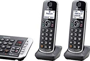 Panasonic KX-TGE674B Expandable Cordless Phone System with Digital Answering System - Black (Renewed)
