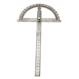 sipery angle finder protractor 0-180 degrees stainless steel goniometer ruler with swing arm measuring ruler tool (arm measuring 150mm/6inch)