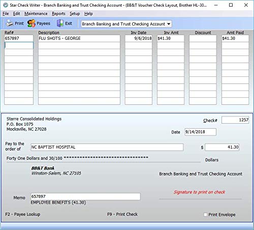 Star Check Writer USB