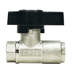 mtm hydro ball valve for pressure washer gun, foam cannons, high pressure power washer shut off valve plated brass 3/8” female bsp 3000 psi