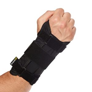 braceup carpal tunnel wrist brace for men and women - metal splint hand support tendonitis arthritis pain relief (l/xl, right hand)