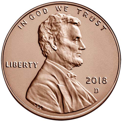 2018 P & D BU Lincoln Shield Cent Choice Uncirculated US Mint 2 Coin Set