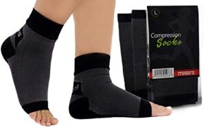 masirs ankle compression socks - a toeless foot sleeve, splint for women neuropathy, ankle swelling relief, heel pain.