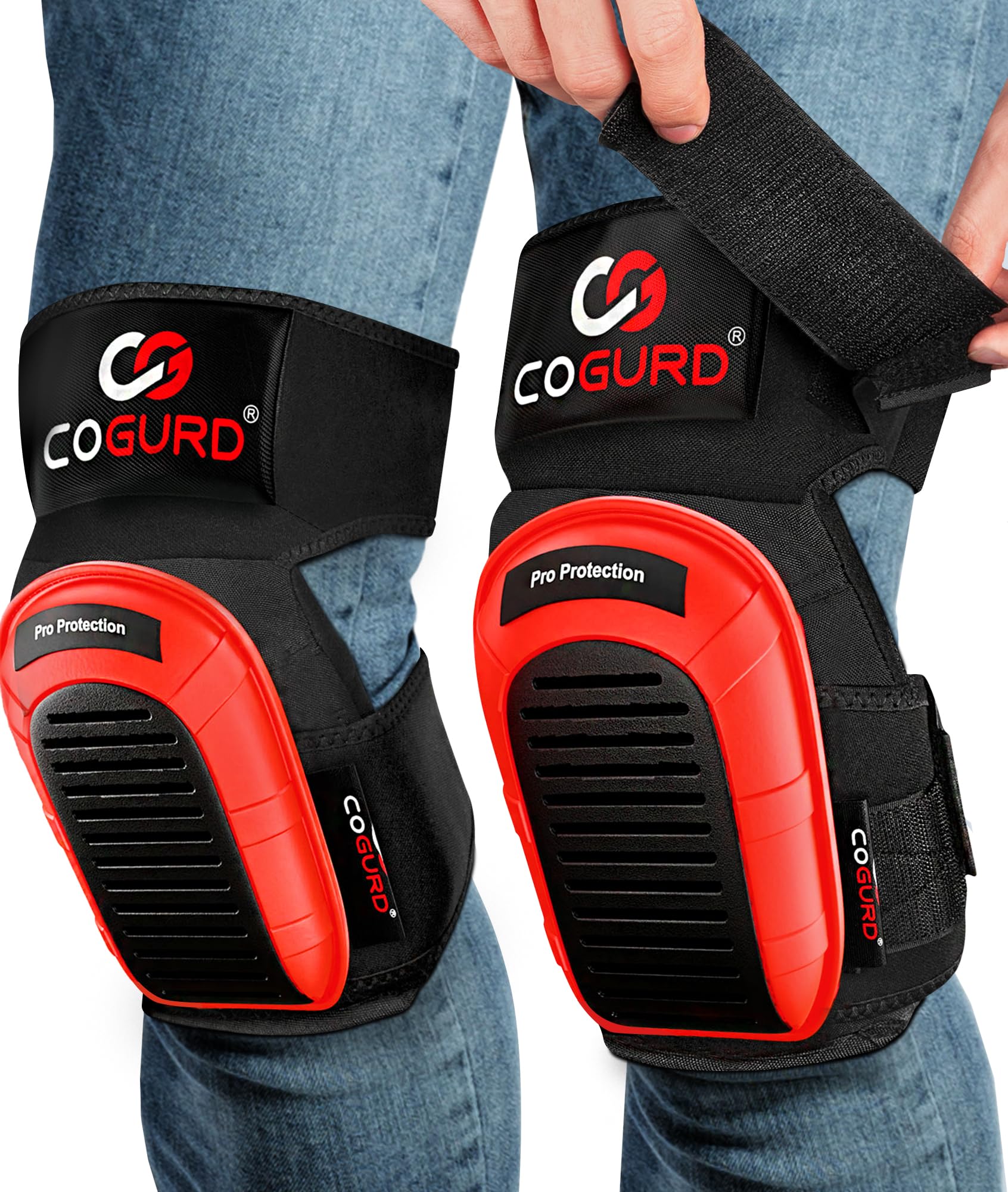 COGURD Knee Pads Construction knee pads for Work knee pads for men Gardening Flooring Cleaning Tiling Professional Knee Pad with Soft Gel Cushion Nos-slip Durable Waterproof Material Fits Men & Women