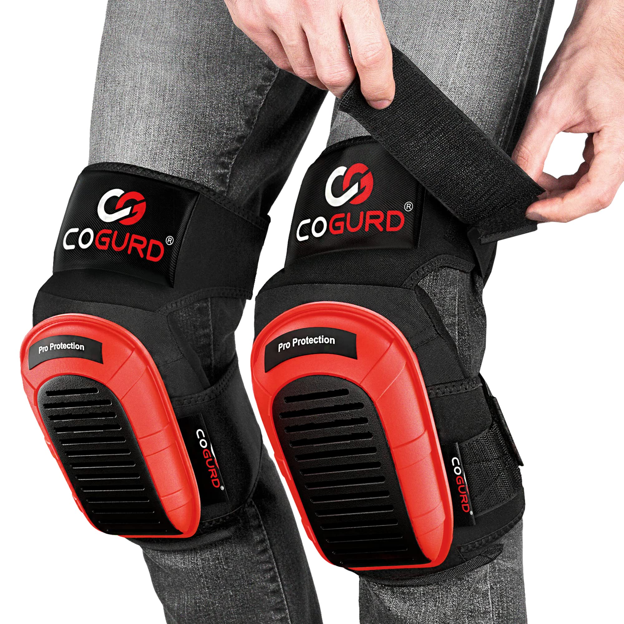 COGURD Knee Pads Construction knee pads for Work knee pads for men Gardening Flooring Cleaning Tiling Professional Knee Pad with Soft Gel Cushion Nos-slip Durable Waterproof Material Fits Men & Women