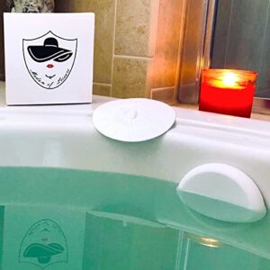 lord of leisure madam of leisure infinity bath overflow drain cover - fill your bathtub as high as you dare - not for overflow drains with a lever (3.6" x 0.8", white)