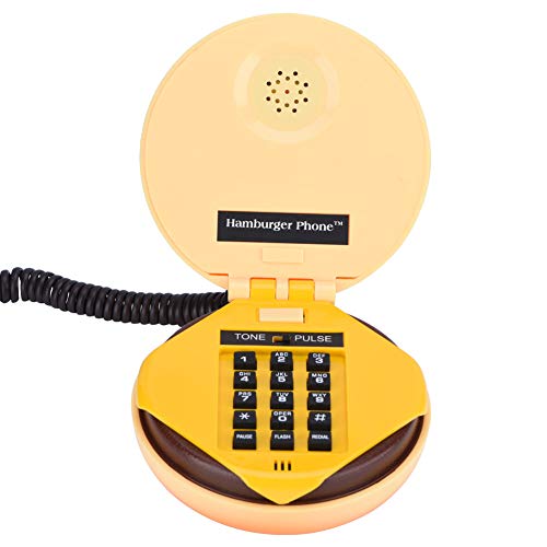 Hamburger Phone, Cheeseburger Burger Hamburger Phone Cute Telephones Landline Corded Phone Desktop Phone for Home Hotel Office Decoration Kids Gift