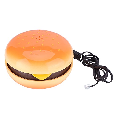 Hamburger Phone, Cheeseburger Burger Hamburger Phone Cute Telephones Landline Corded Phone Desktop Phone for Home Hotel Office Decoration Kids Gift