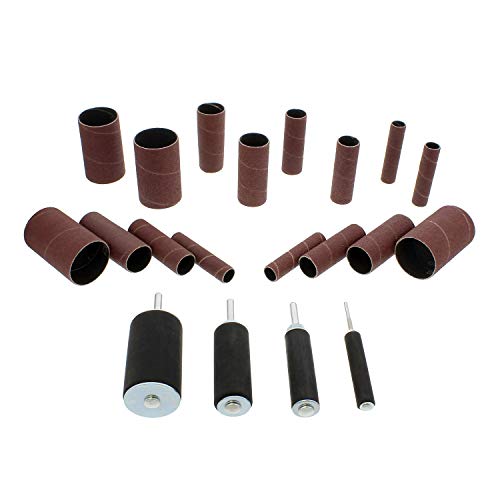 ABN Drum Sanding Kit – 20Pc Sanding Drum for Electric Drill Press Drum Sander Attachment with Spindle Sander Sleeves