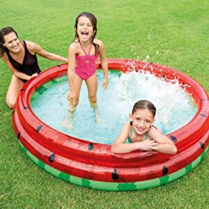 Intex 66-Inch Round Inflatable Outdoor Kids Swimming and Wading Watermelon Pool for Ages 2 and Up