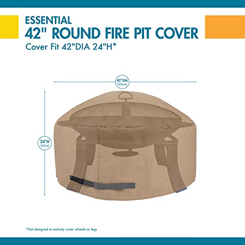 Duck Covers Classic Accessories Essential Water-Resistant 42 Inch Round Fire Pit Cover