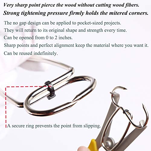 Feiyang Miter Spring Clamps Kit for Woodworking,Picture Frames,Wood Trim,Moldings