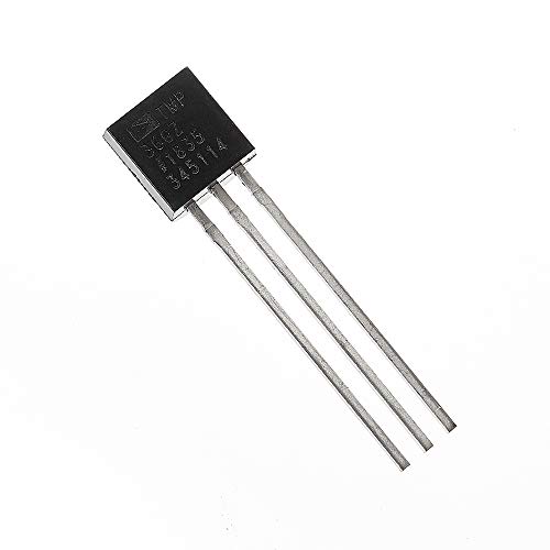 Bridgold 5pcs TMP36GT9Z TMP36 Temperature Analog Sensor -40 → +125 °C ±3°C Voltage,3-Pin