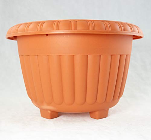 Japanese Plastic Bonsai Training Pot/Garden Planter 10.5"x 10.5"x 7" - Orange