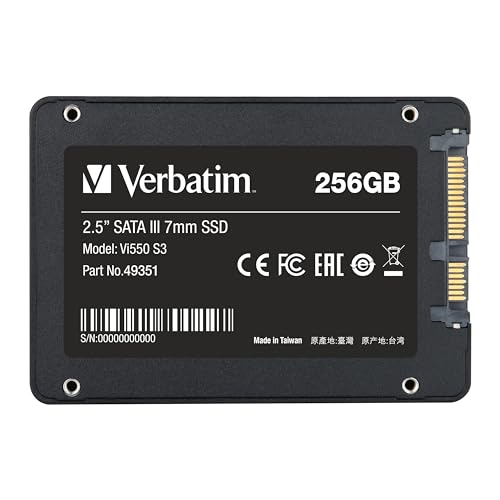 Verbatim 256GB Vi550 2.5" Internal Solid State Drive SSD SATA III Interface with 3D NAND Technology